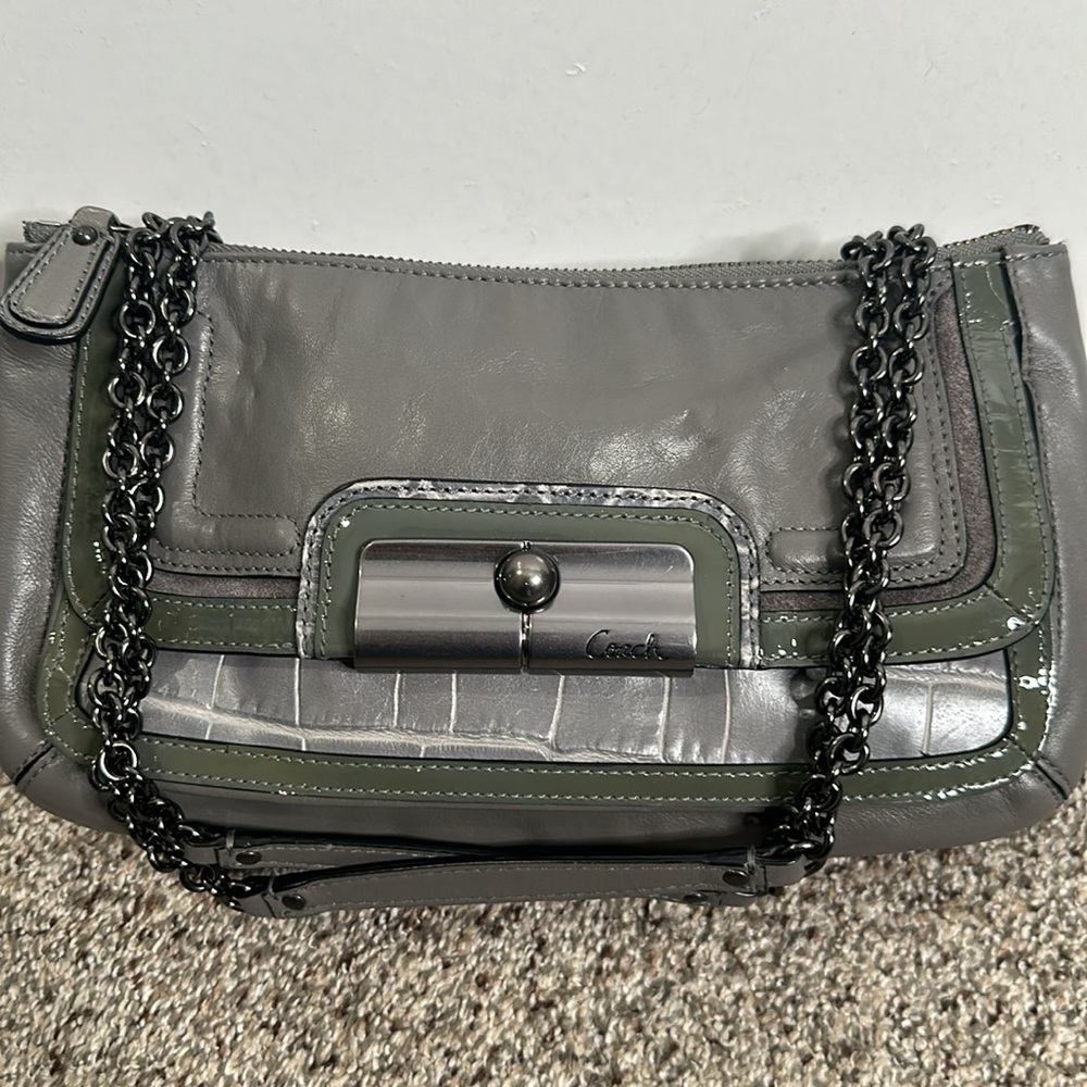 Coach Kristin gray shoulder bag siz medium - Picture 4 of 10
